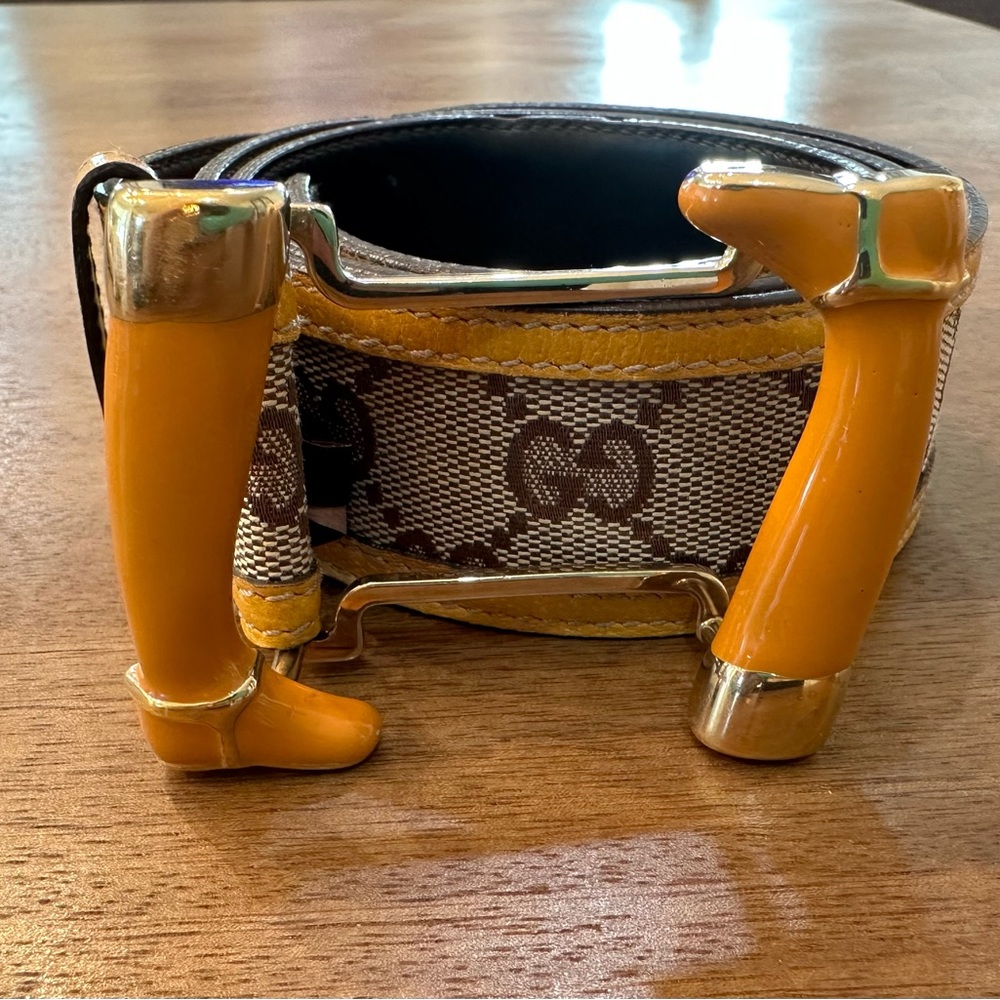 Gucci GG Leather Belt Boots Motif 138455